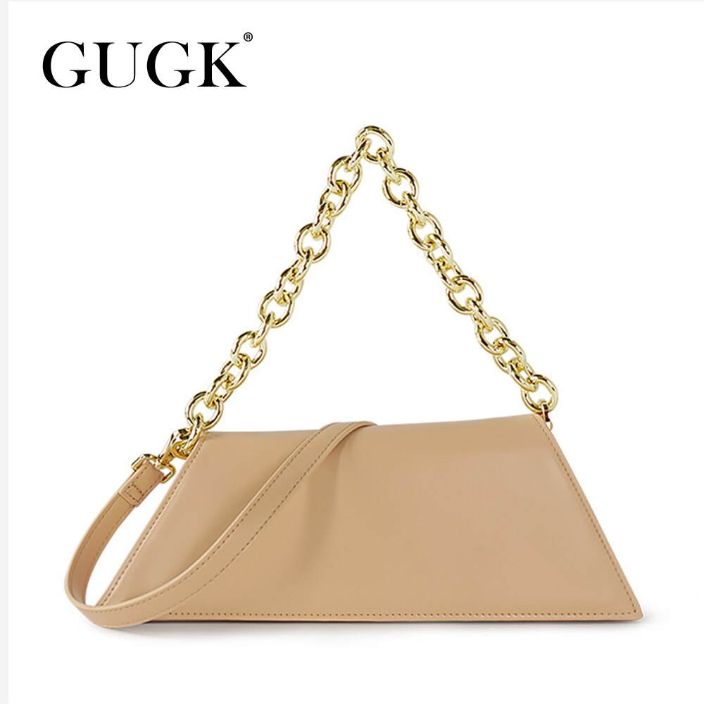 Gugk jurk feest handtassen dames effen geel schelp hasp enkele schoudertassen dames ketting riem handtassen  gb123