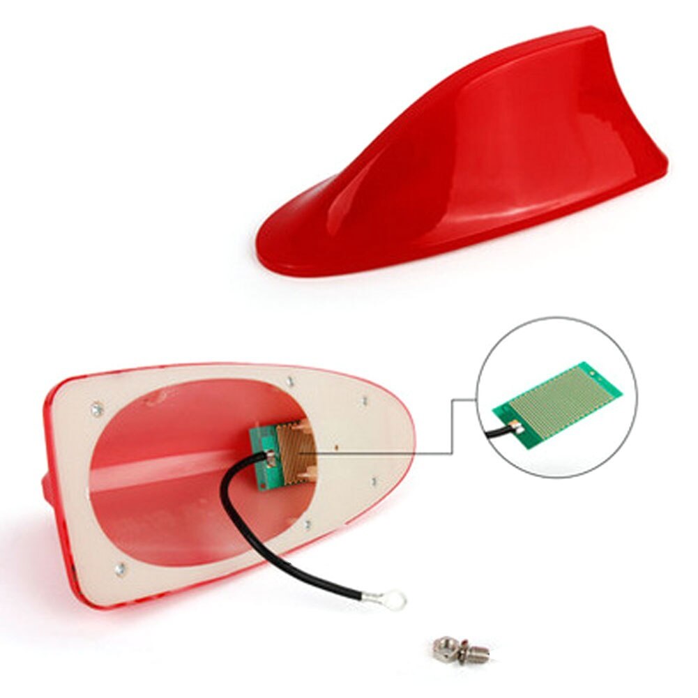 Viviance Universele Dakantenne – Haaienvin, Wit, AM/FM, Eenvoudig Te Monteren Zonder Boren