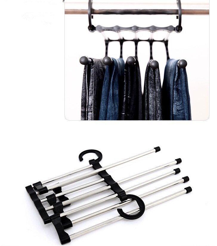 1 ST 5 In 1 Rvs Multifunctionele Retractable Broek Rack Broekhanger OK 0571