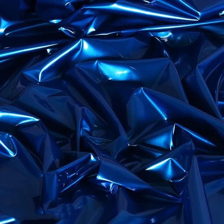 Shiny Glossy Soft Vinyl Patent Leather Fabric Elastic PVC Fabric Material for Dress Upholstery 140CM Wide Sold By Meter