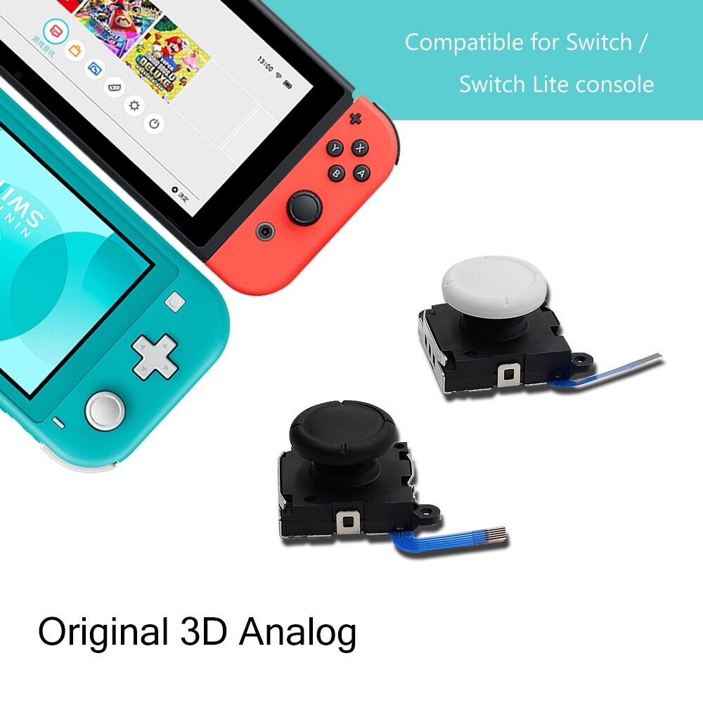 Original Analog Joystick Thumb Sticks Sensor For Nintendo Switch Lite JOYCON Controller Replacement Blue White Joystick Cap