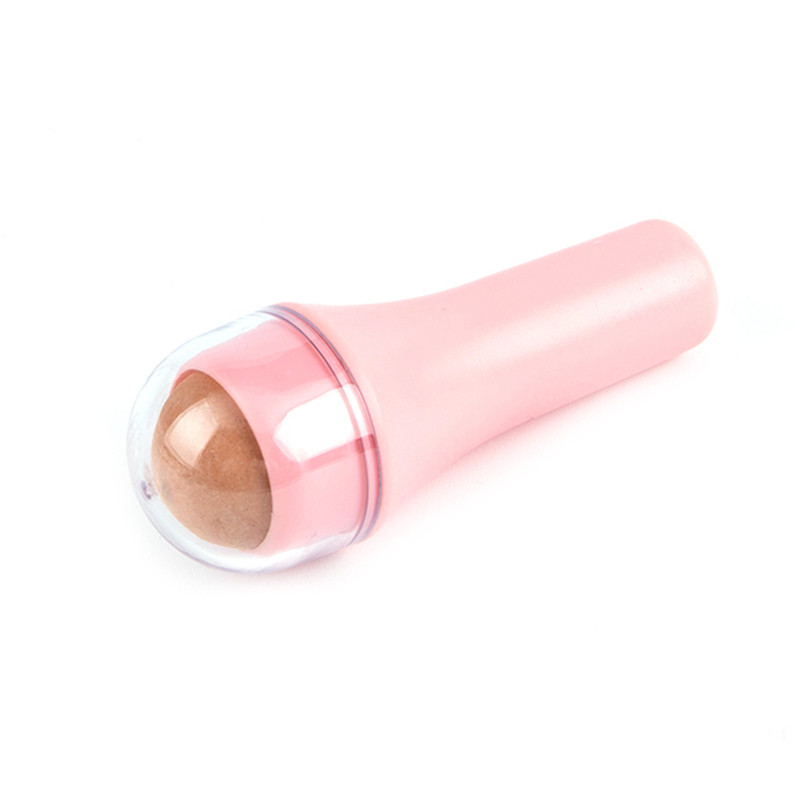 7 cores 4 tipos de pedra vulcânica esponja meninas rosto senhoras destacável cuidados com a pele limpeza facial massagem bola absorção de óleo rolo: C-Pink