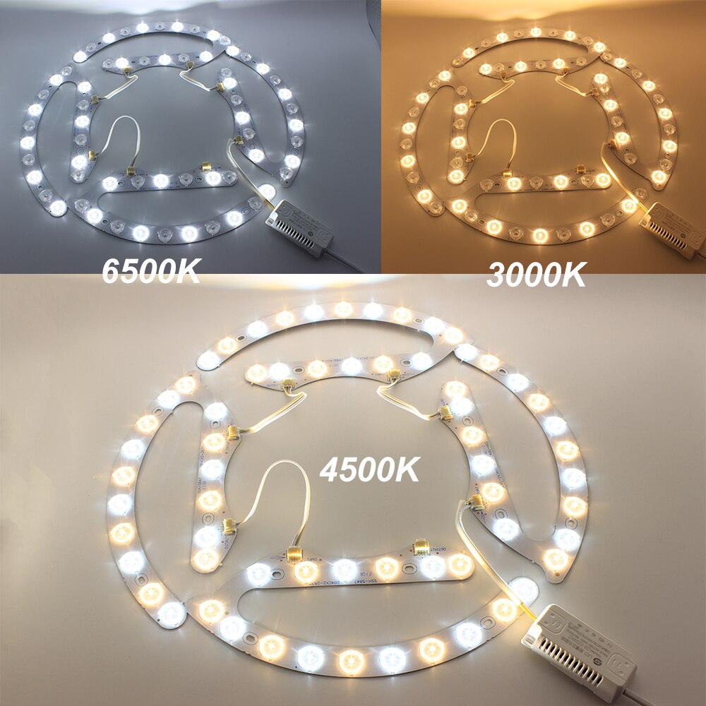 Led Module Lights Panel Led Lamp 220V Ceiling Lights Round Module Board 48W*2 Indoor For Room Ceiling Lamp Replacement Fixtures