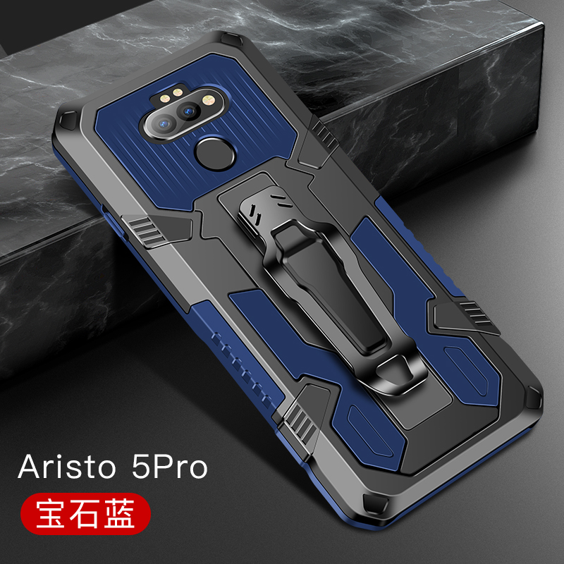 Armor Case For LG Aristro 5 Shockproof Belt Clip Holster Cover For LG Aristro 5 Pro Cover Caso Coque Fundas Capa LG Aristro 5Pro: For LG Aristro 5Pro / Blue