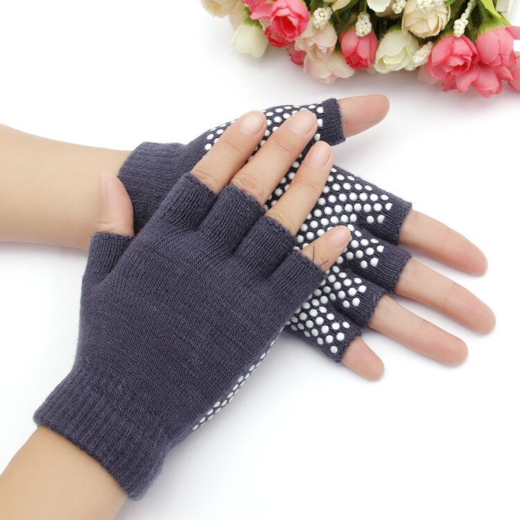 Gants de sport unisexes antidérapants sans doigts, 1 paire, collants pour Yoga /Pilates, exercice d&#39;équilibre , gants de fitness