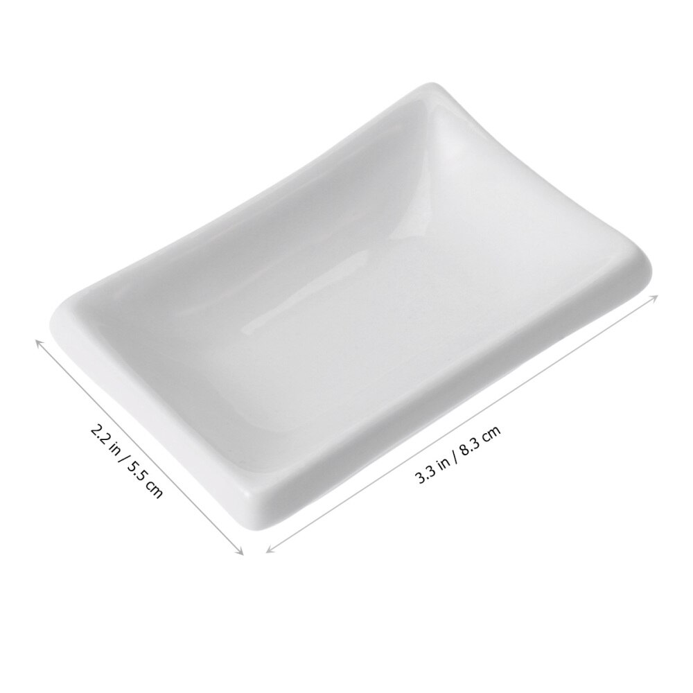 2 Pcs Appetizer Serving Tray Ceramic 3.5 Inch Sauce Dishes Snack Dishes for Kitchen Home Restaurant