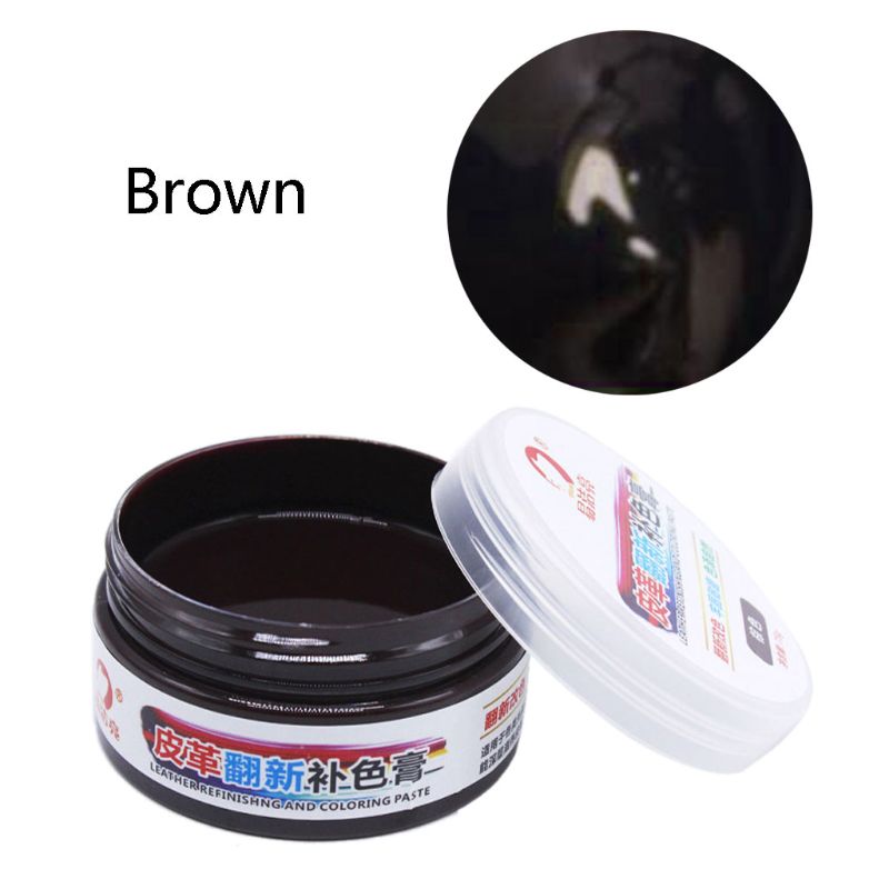 75g Furniture Leather Max Refinish Restorer Scratch Remover Shoes Recolor Paste: Brown