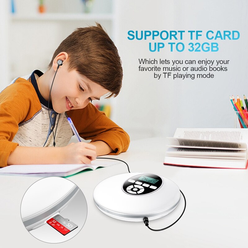 Portable CD Player Walkman CD Player For Car Hifi Music Player Reproductor CD Lecteur CD Music Discman