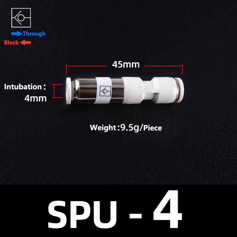 Pneumatic One-way Non Return Check Valve SMC Type Straight Control Check Valve 4mm 6mm 8mm Hose Connetor Tube One-touch Fittings: SPU-4