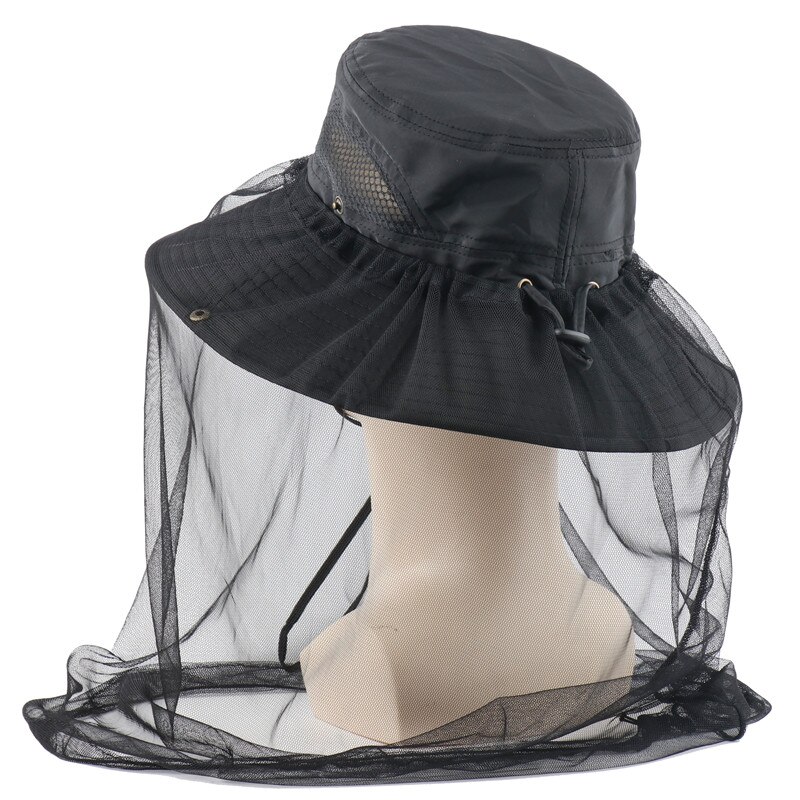 CAMOLAND-Sombrero de malla antimosquitos para hombre y mujer, sombrero de red con protección UV para el Sol, para exteriores, pesca, senderismo