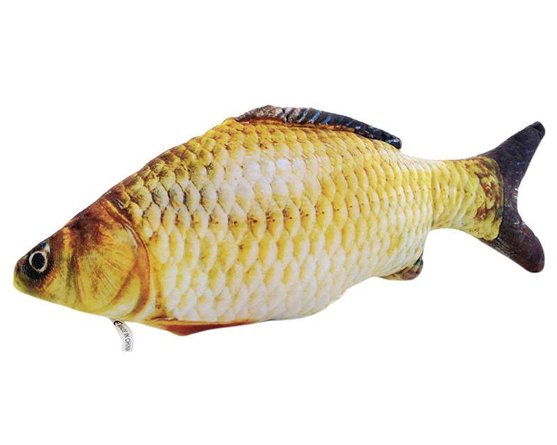 Husdjur mjuk plysch 3d karp fisk form kattleksak kattmynta fisk stoppad kudde docka simulering fisk leksak för husdjur: 11