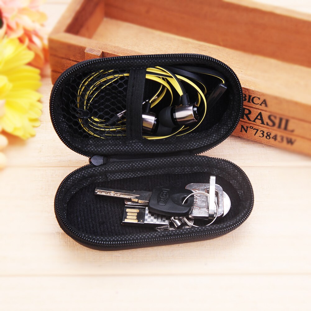 Oortelefoonhouder, opberghoes, waterdichte draagtas, elliptische doos, opberghoes voor oortelefoon, hoofdtelefoonaccessoire, oordopjes, usb-kabel