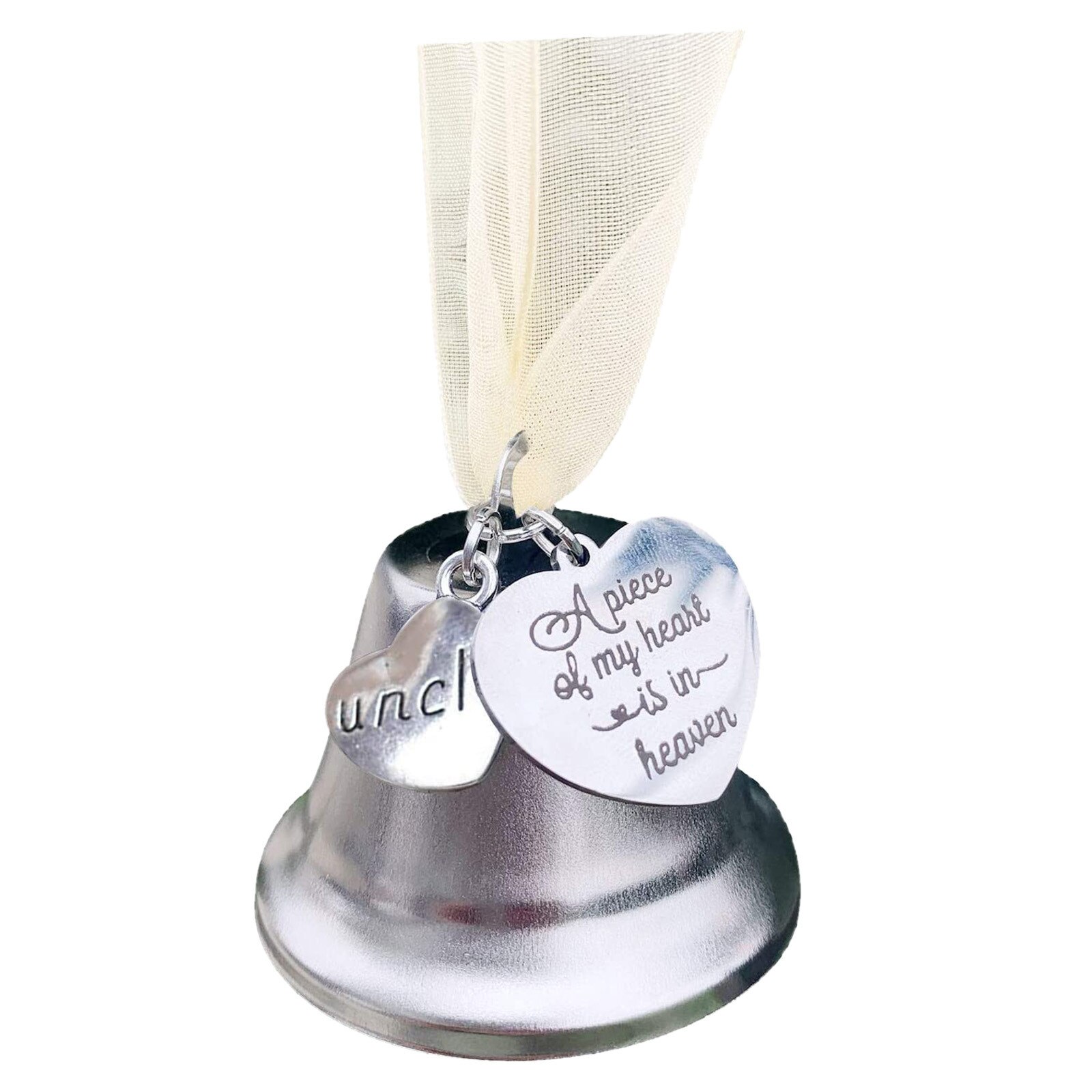 Campana de Ángel colgante de campana de Navidad, adorno conmemorativo para la pérdida del ser querido, de recuerdo de fieltro, decoración colgante para árbol de Navidad: H