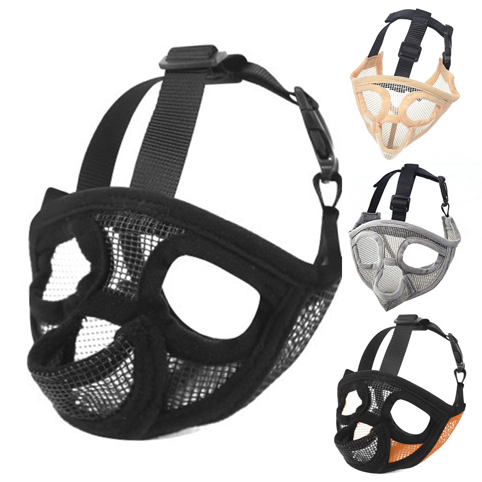 Short Snout Pet Dog Muzzles Adjustable French Bulldog Muzzle Dog Mouth Mask Breathable Muzzle for Anti Stop Barking Supplies