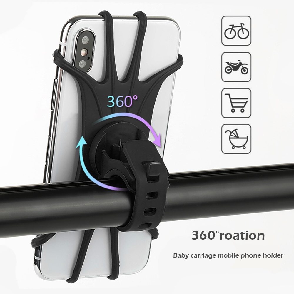 Baby Stroller Accessories Mobile Phone Holder Rack Universal 360 Rotatable Baby Pram Cart Phone Holder for iPhone Gps Device