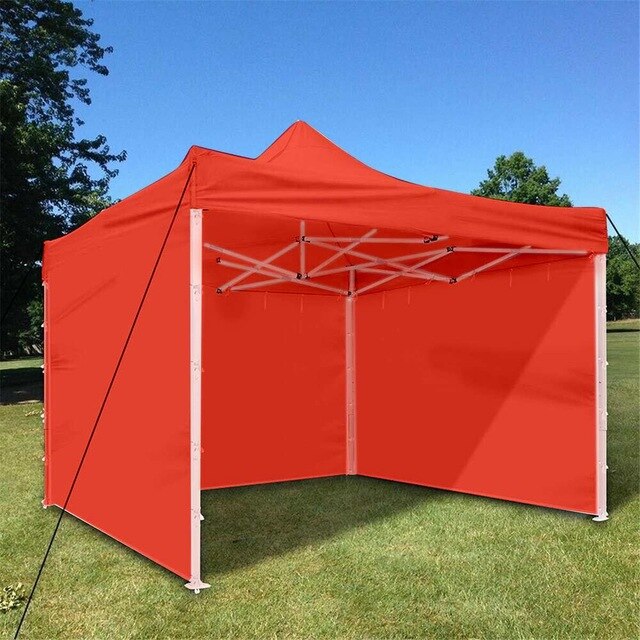 3x3m Oxford Cloth Party Tent Side Walls Waterproof Garden Patio Outdoor Canopy Sun Wall Sunshade Shelter Tarp Sidewall Sunshade: Red