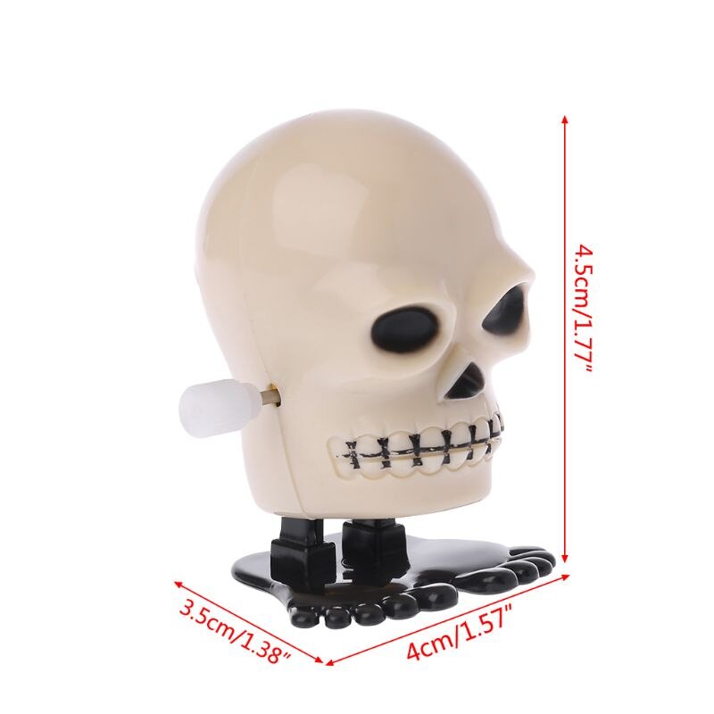 Halloween Clockwork Jumping Skull Mechanical Educational Toy Prank Game Supplies N21_A
