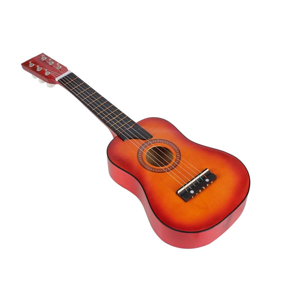 25 zoll Linde Akustische Gitarre mit wählen Saiten Spielzeug Gitarre für freundlicher und Anfänger: Sonnenuntergang