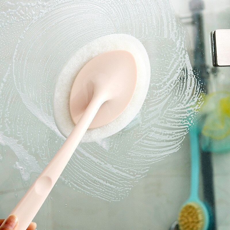 Long Handle Brush Eraser Magic Sponge Diy Cleaning Sponge for Dishwashing Kitchen Toilet Bathroom Wash Cleaning Tools Gadgets