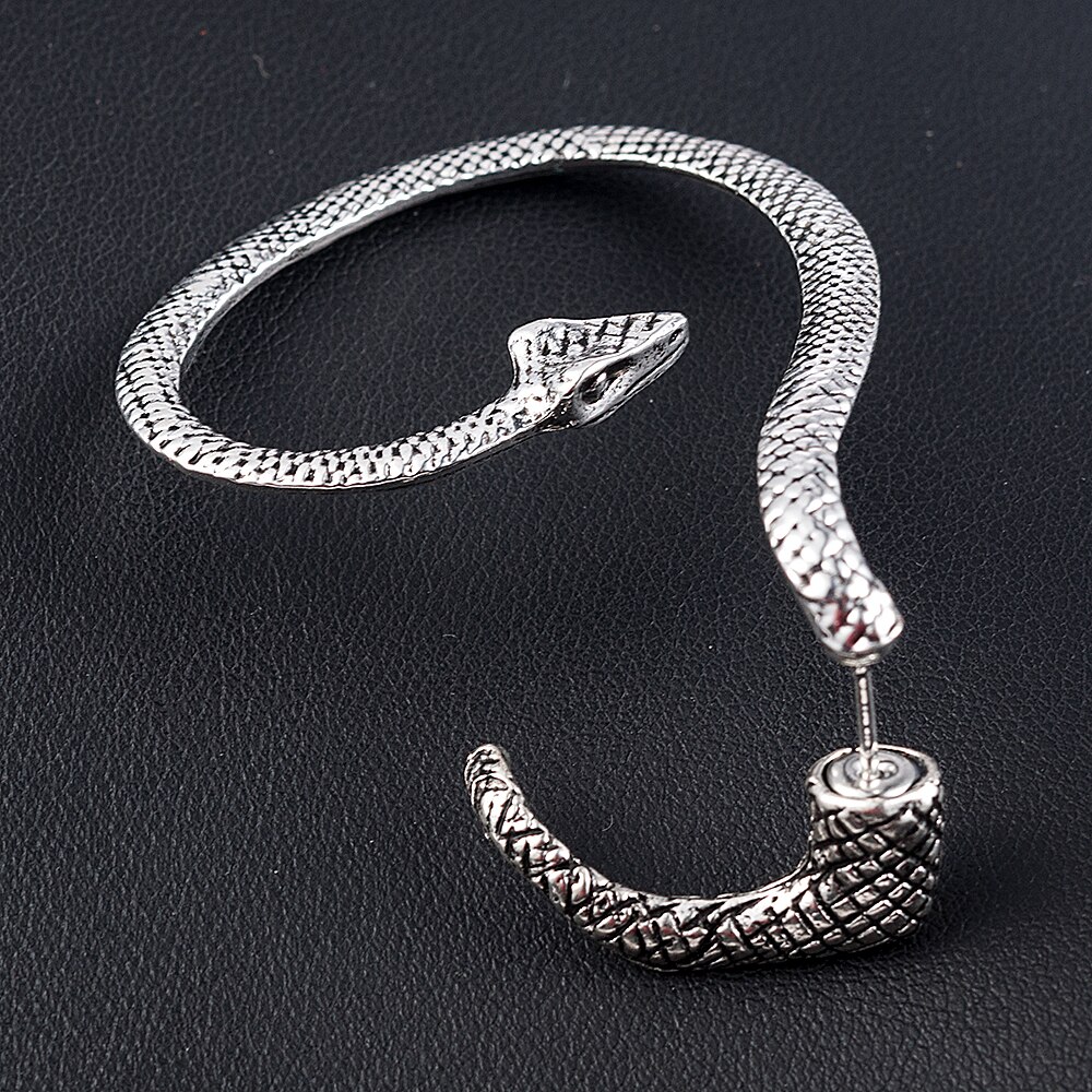 Neue Punk Stil Twining Schlange Form Ohrringe Stud Manschette Ohrringe Für Frauen Stil Schmuck