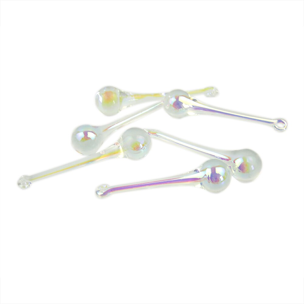 16x6 0Mm/20X80Mm 10 Stuks Veelkleurige Regendruppels Kristallen Kroonluchter Onderdelen Lamp Glas Opknoping Hangers Kralen gordijn Accessoires: AB / 20x80mm 10pcs