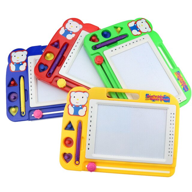 Stor magnetisk rittavla barn skrivtavla baby tallrik spädbarn pedagogiska leksaker 28*20cm slumpmässiga