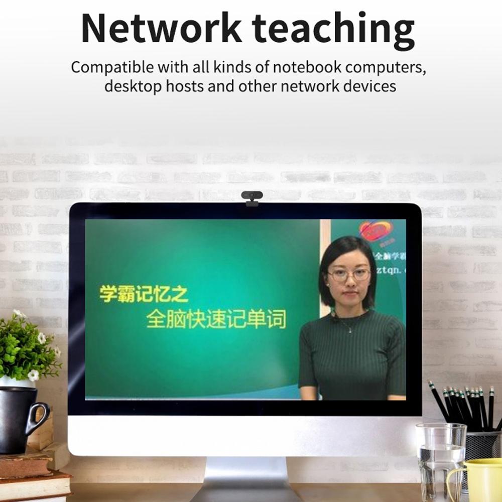 HD1080P Webcam PC Web Camera with Mic Rotatable PC Desktop Cameras for Live Broadcast Video Calling Conference Work WebCamera