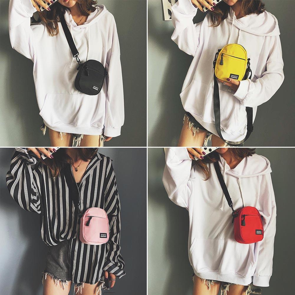 de las mujeres de la Multi-bolsillos mensajero bolsas de bandolera en bandolera de Color de de pecho paquete para niñas adolescentes.