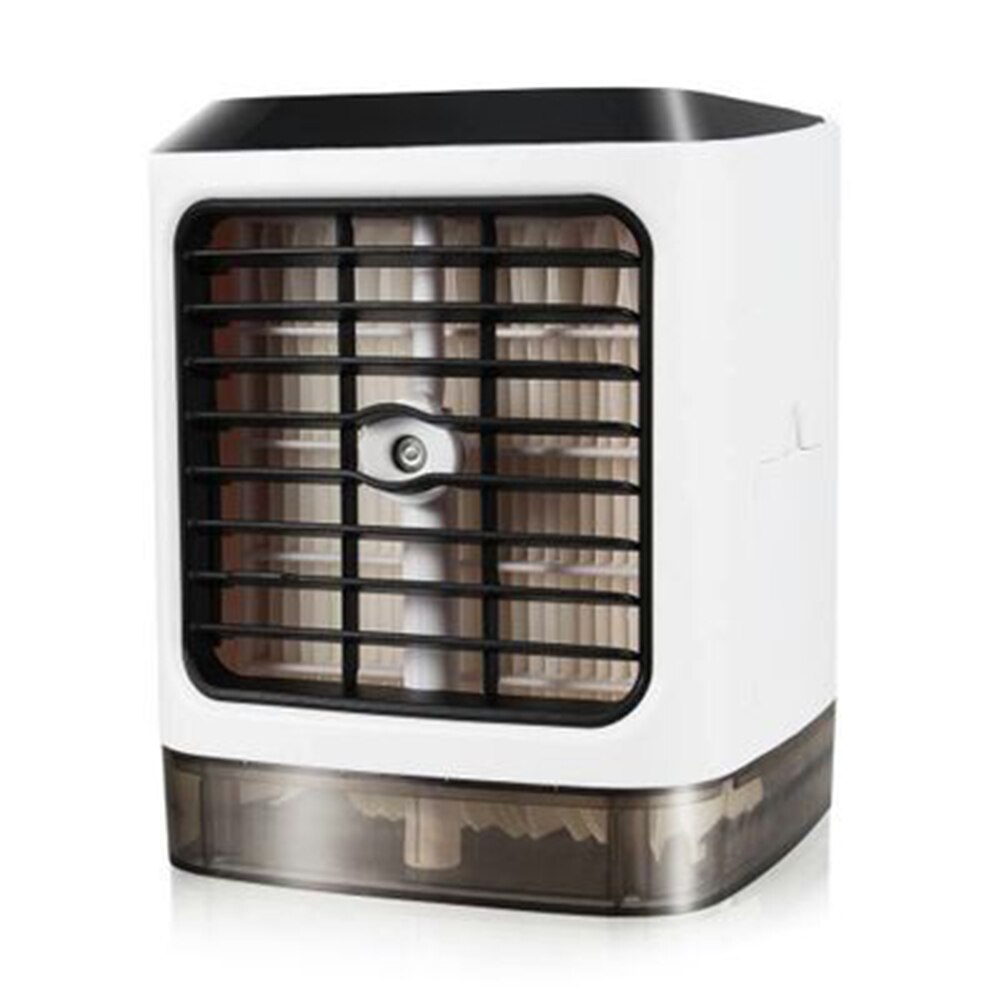 Portable Mini Air Conditioner Water Cool Cooling Fan Cooler Humidifier for Home HVAC Systems & Parts 15x15.2x18.5cm WWO66: Without Remote Contr