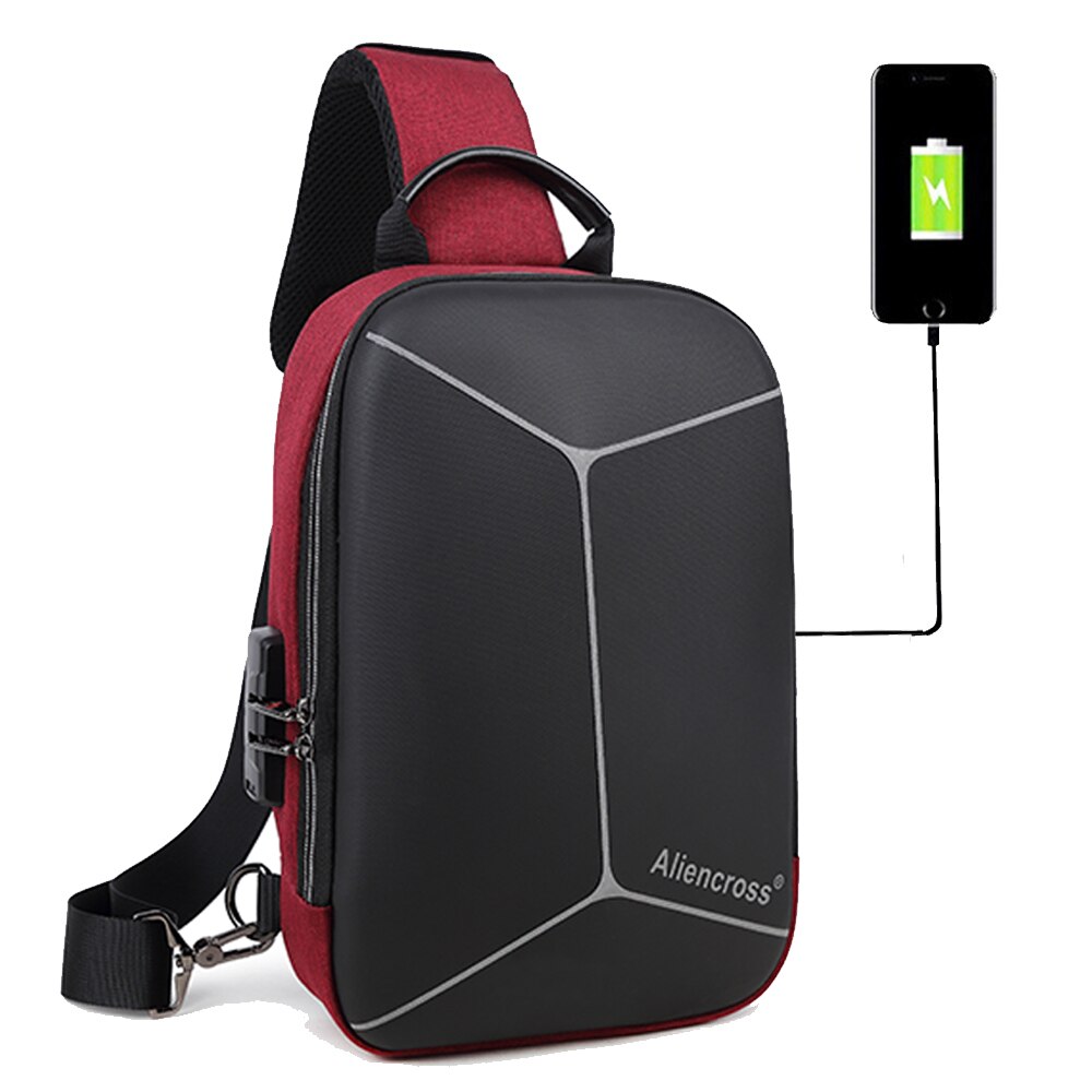 USB Opladen Mannen Schoudertassen Anti Diefstal Oxford Mannen Messenger Crossbody Zak Mannelijke Borst Tassen Pack Mode Reistas voor mannen