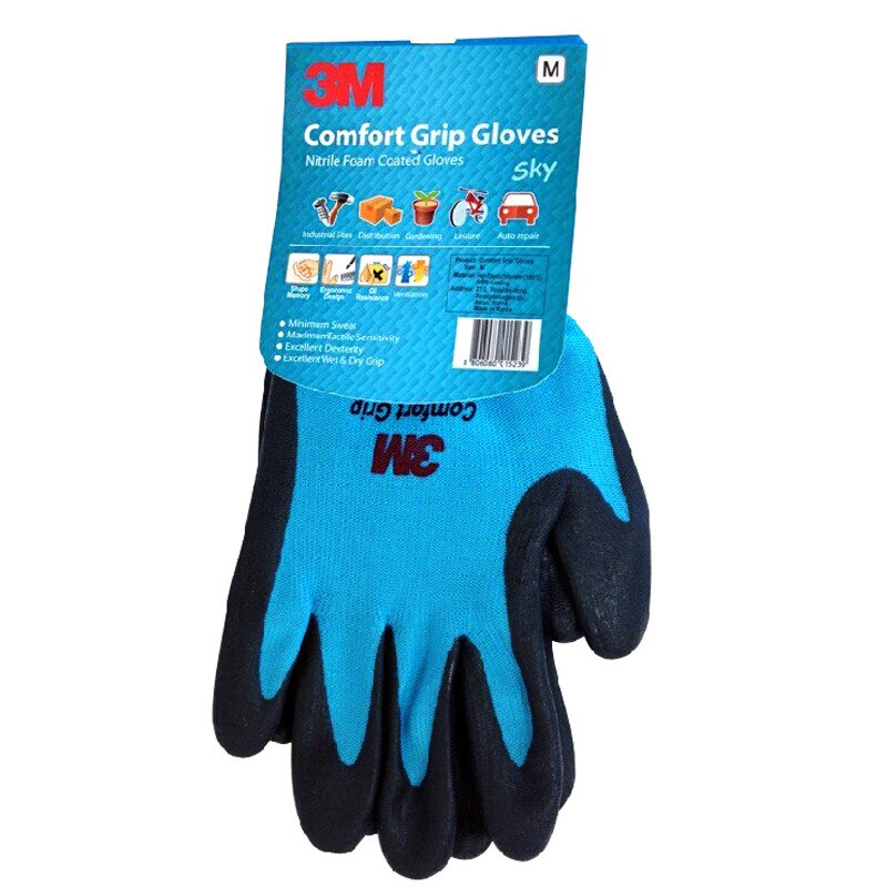 colour 3M electrical insulation temperature comfortable non-slip gloves protective gloves industrial construction Safety Gloves: Blue / M