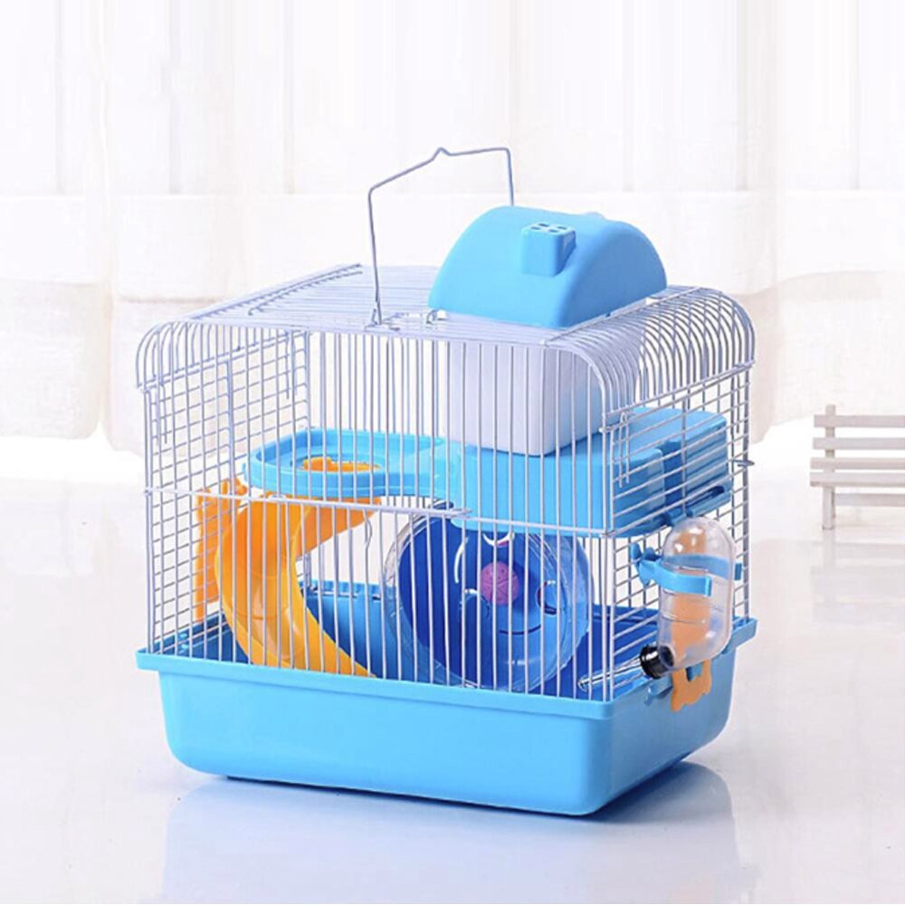 Muis Thuis Storey Hamster Kooi Outdoor Met Glijbaan Kom Roller Rat Kooi 2 Vloeren 3 Kleur Luxe Chinchilla Dierbenodigdheden