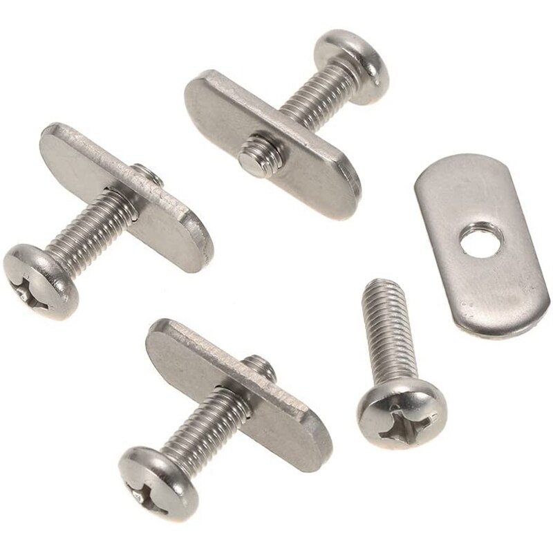 8 Sets Kayak Canoe Boat Screws+Track Nuts Stainless Steel Rail Hardware Gear Mounting Replacement Kayak Accessories