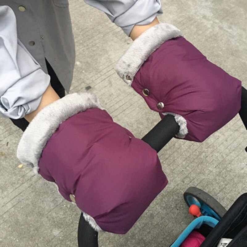 Vinter varma barnvagnshandskar sittvagn handmuff vattentät barnvagn tillbehör vantar babytillbehör barnvagn clutch vagn handskar