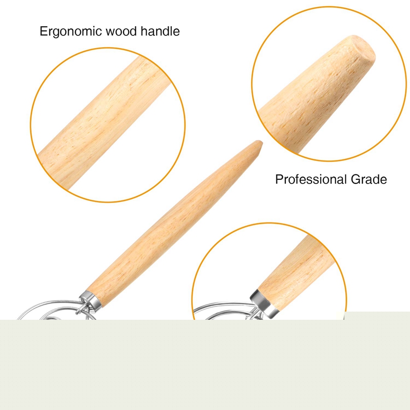 Duńskie ciasto trzepaczka ręcznie wykonane chleb kiepski z pokrywą ochronną, 2 kawałki szczotka silikonowa, skrobak robić ciasta, zestaw narzędzi robić ubijania ciasta