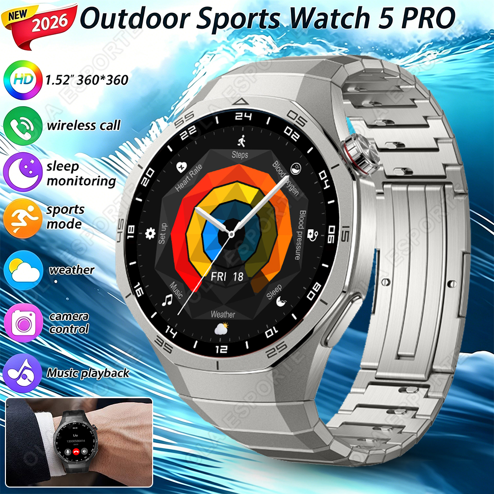 Nowy Smartwatch z ekranem HD AMOLED 1.52 cala, robić sportów outdoorowych, wodoodporny 3ATM, monitorowanie tętna, przypomnienia o informacjach, SmartWatch HW12