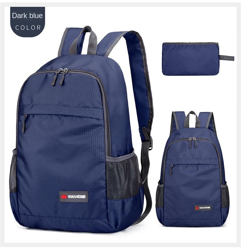 Mochila de deportes al aire libre para mujer, morral de viaje impermeable de gran capacidad para niñas, mochilas escolares casuales simples, verano 2022: Dark blue