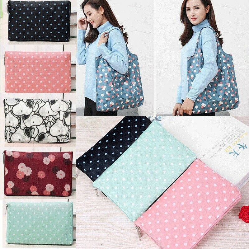 Cute women Foldable Recycle shopping Bag Eco Reusable Shopping Bag Fruit Vegetable Grocery bags