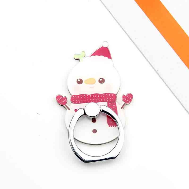 The Style Christmas Plastic Pattern Mobile Phone Finger Ring Holder Universal For Iphone Samsung Apply To Men And Women: Sky Blue