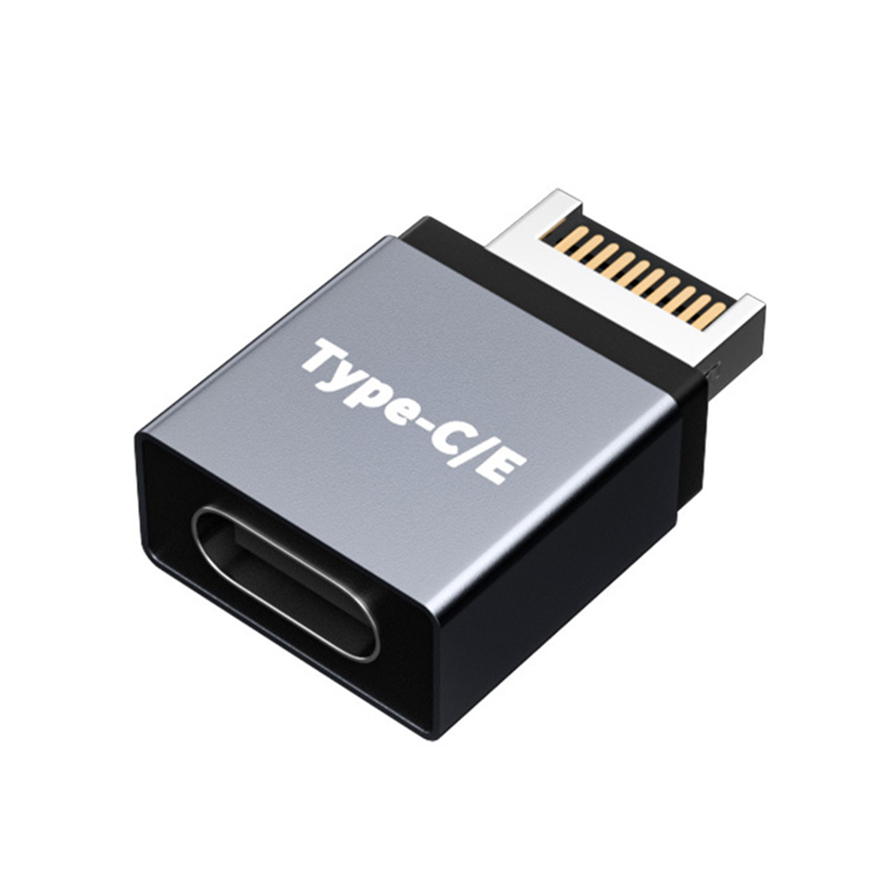 Placa base de cabecera de Panel frontal USB 3,1 tipo E A tipo C, adaptador USB de 90 grados A conector hembra USB 3,0 A para escritorio: Naranja