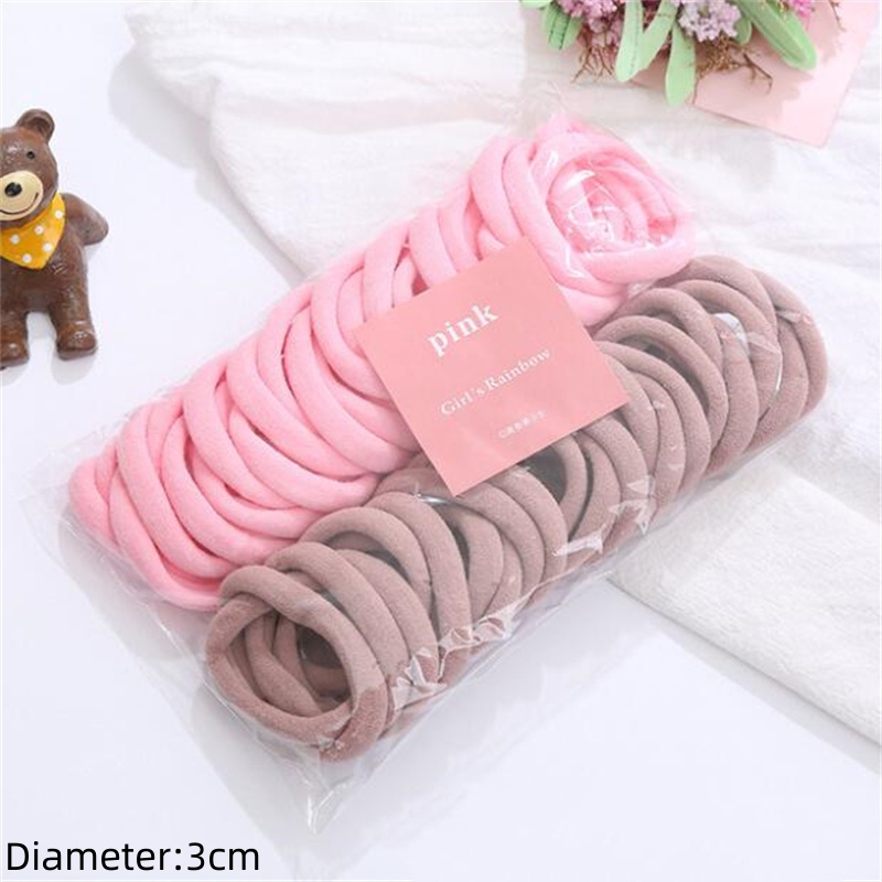 50 Uds. Banda elástica negra para el cabello, lazos, colets, coleteros, resortes, accesorio de goma para niñas y mujeres, conjunto de soporte para coletas sin daños