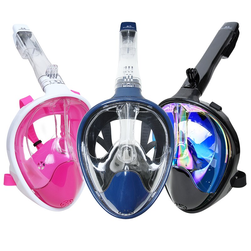 Diving Mask Underwater Scuba Anti Fog Full Face Diving Mask Snorkeling Set Fully Dry Breathing Tube Scuba Diving Mask