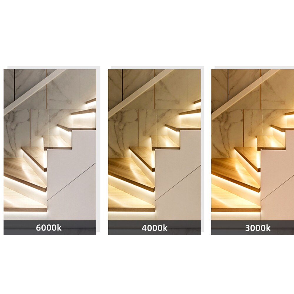 Smart Home Step PIR sensor stair Staircase steps stairs stairway control system Atmosphere Night Lamp COB Dimming Light