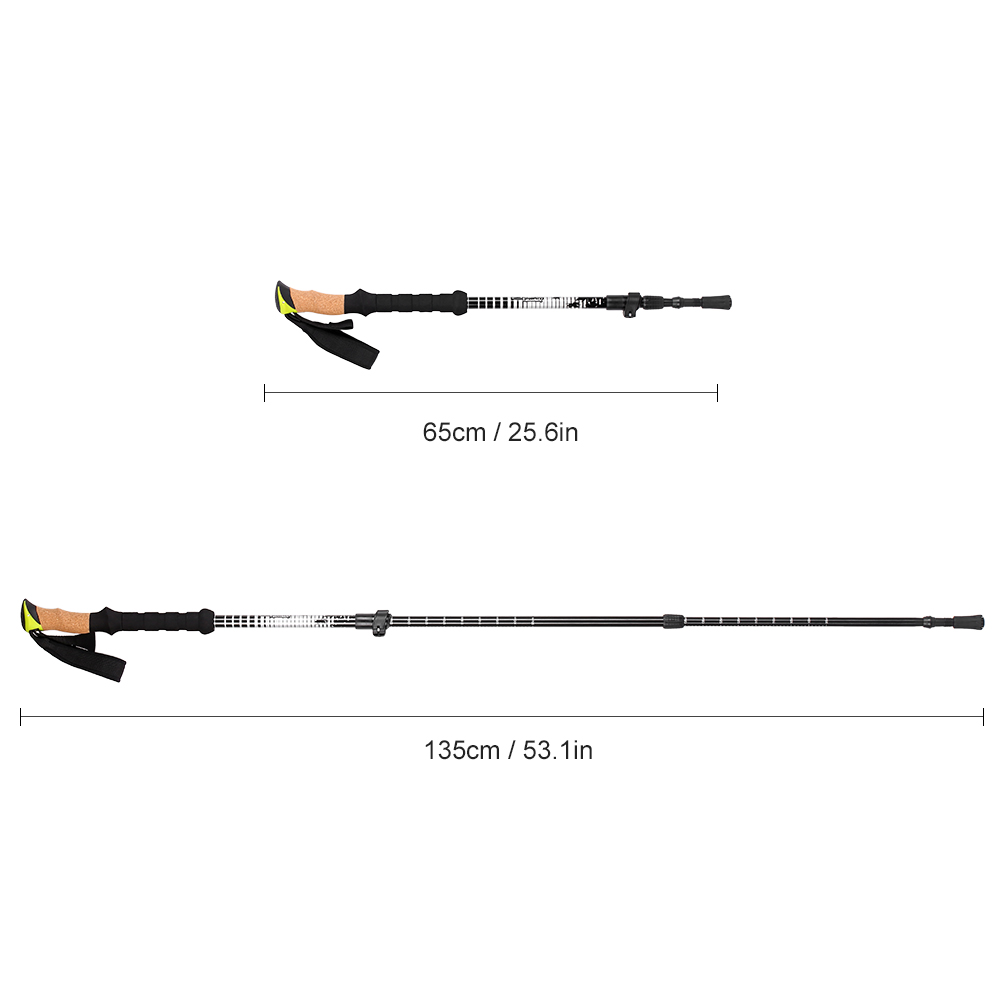 2 PCS Trekking Poles Collapsible Walking Poles Hiking Sticks Set For Camping Climbing hiking telescope stick nordic lightweight