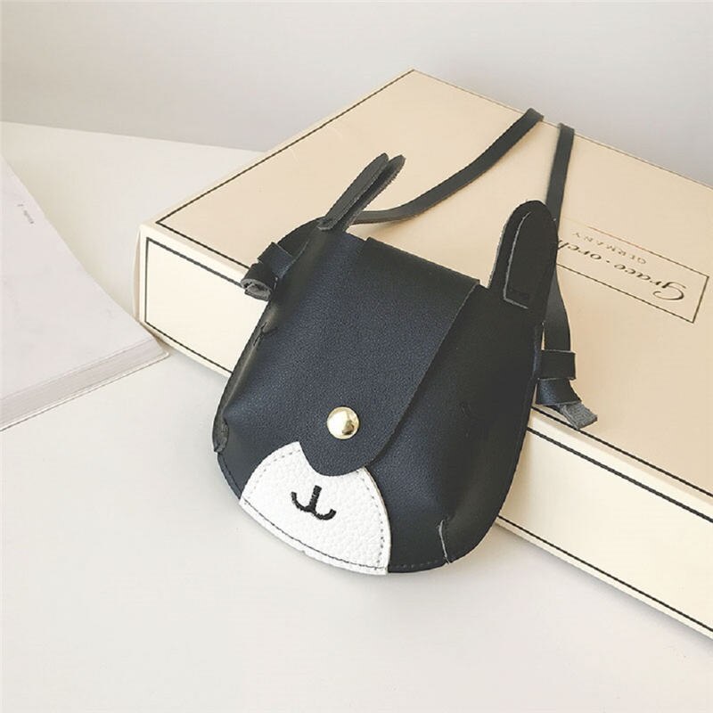 Cute Baby Kid Girl Leather Handbag Cross Body Tote Messenger Satchel Bags Cute Little Dog 3D Ears Coin Purses Kids: 4