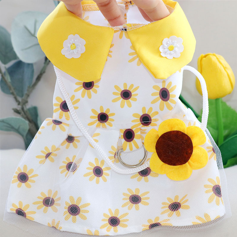 Robe de princesse pour chien, vêtements d'été mignons pour chien, jupe en dentelle pour chat, vêtements pour animaux de compagnie, Chihuahua Bichon, gilet pour chat, chiot, chemise pour filles: XS / WHITE
