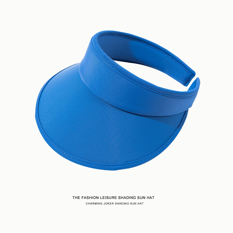 Unisex Zomer Zonneklep Hoed Voor Vrouwen Reizen Brede Rand Zon Cap Bob Panama Hoed Man Outdoor Sport Golf Zon hoed: Royal Blue