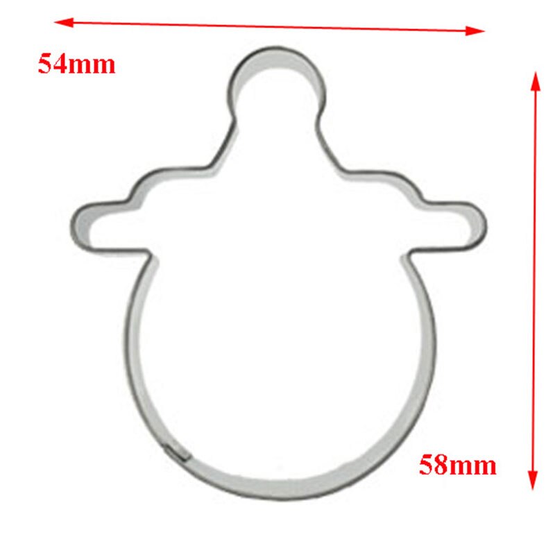 Baby Tepel Kerst Cookie Cutter Rvs Cut Snoep Biscuit Mold Koken Gereedschap Metalen Cutters Mould Cookie Stempel