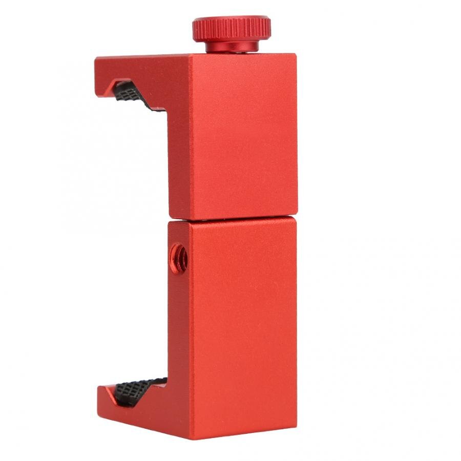 Ulanzi ST-02S Aluminium Mobiele Telefoon Clip Houder Met Koud Shoe1/4 ''Schroef Statief Telefoon Mount Stand Voor 6.5-9.5Cm Smartphone: Red
