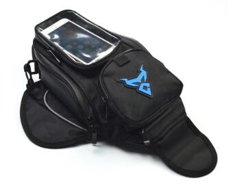 Mc motorcykel brændstoftank taske magnet motorcykel oxford vandtætte gps navigation mobil tasker: Blå